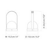 Carrie portable | ivory and leather