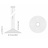 Chancery pendant ⌀75 | brushed aluminium