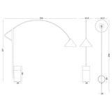 Compass floor lamp | brushed aluminium