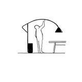 Compass floor lamp | brushed aluminium