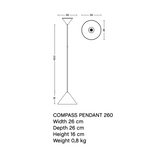 Compass pendant lamp ø43 | oyster white