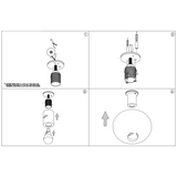 Cotton ceiling ⌀30-⌀40 | opal white