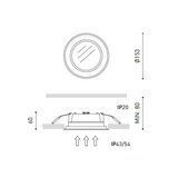 Drop mini recessed ⌀15 IP | white