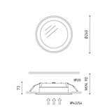 Drop recessed ⌀26-39 IP | white
