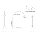 Arum arched floor | black