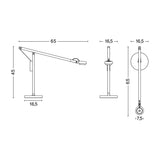 Fifty-Fifty desk lamp | ash grey