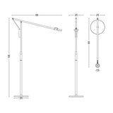 Fifty-Fifty floor lamp | ash grey