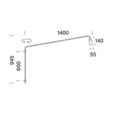 Flamingo 140 short wall outdoor IP65 | black