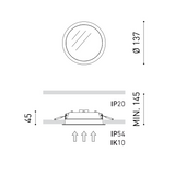 Fox mini recessed ⌀13 IP | white