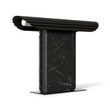 Hold table | matt black and black marble