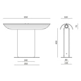 Hold table | matt black and black marble