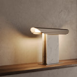 Hold table | matt black and black marble