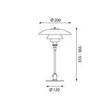 PH 2/1 table | brass metallised