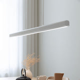 Hazel Branch linear pendant | white and brushed steel