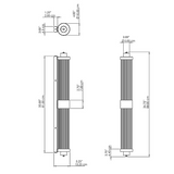 Louise wall double IP44 | antique brass
