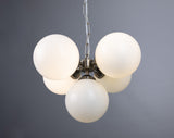Yaounde 5 globe chandelier | polished brass