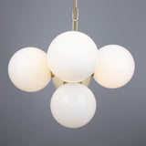 Yaounde 5 globe chandelier | polished brass