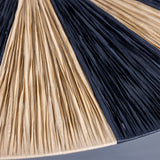 Vernon raffia striped pendant ø98 | polished brass