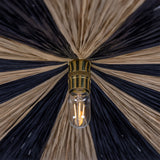 Vernon raffia striped pendant ø98 | polished brass