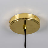 Vernon raffia striped pendant ø98 | polished brass