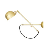 Bogota swing arm wall light | satin brass