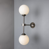 Yaounde double globe wall light | polished brass