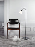 Ray double floor lamp | chrome opal white
