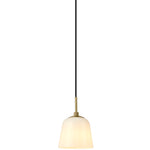 Room 49 pendant | opal white and antique brass