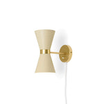 Collector wall lamp | crème and polished brass