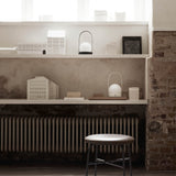 Carrie portable | ivory and leather