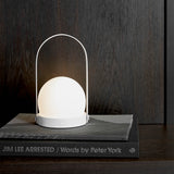 Carrie portable | ivory and leather