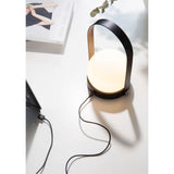 Carrie portable | ivory and leather