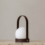 Carrie portable | ivory and leather