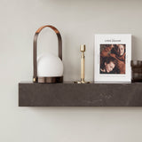 Carrie portable | ivory and leather