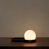 Carrie portable | ivory and leather