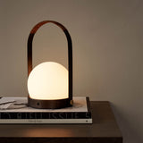 Carrie portable | ivory and leather