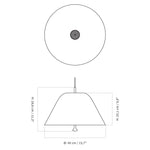 Levitate pendant ⌀28-40 | black and brass
