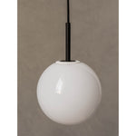 TR Bulb pendant | brushed brass and matte opal glass