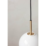 TR Bulb pendant | brushed brass and matte opal glass