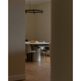 Tura pendant multi | stripped aged gold / black leather