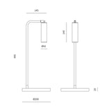 Tura table | black leather