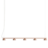 Blush rail 5 pendant lamp | warm beige