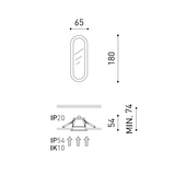 Olympia mini recessed IP | white