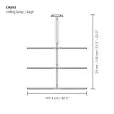 Omni ceiling lamp | plated brass