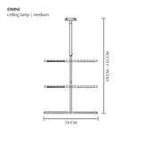 Omni ceiling lamp | plated brass