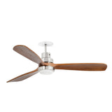 Lantau L ⌀132 with light | satin nickel and walnut
