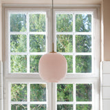 VL 45 Radiohus pendant ⌀17-37 | brass / glossy white opal glass