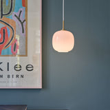 VL 45 Radiohus pendant ⌀17-37 | brass / glossy white opal glass
