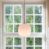 VL 45 Radiohus pendant ⌀17-37 | brass / glossy white opal glass
