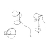 Posto table lamp | silver grey